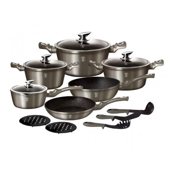 Set di Pentole da 15 Pezzi – Edizione Carbon Metallic Line